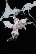 The Bad Angel 14K White Gold Pendant With Diamonds