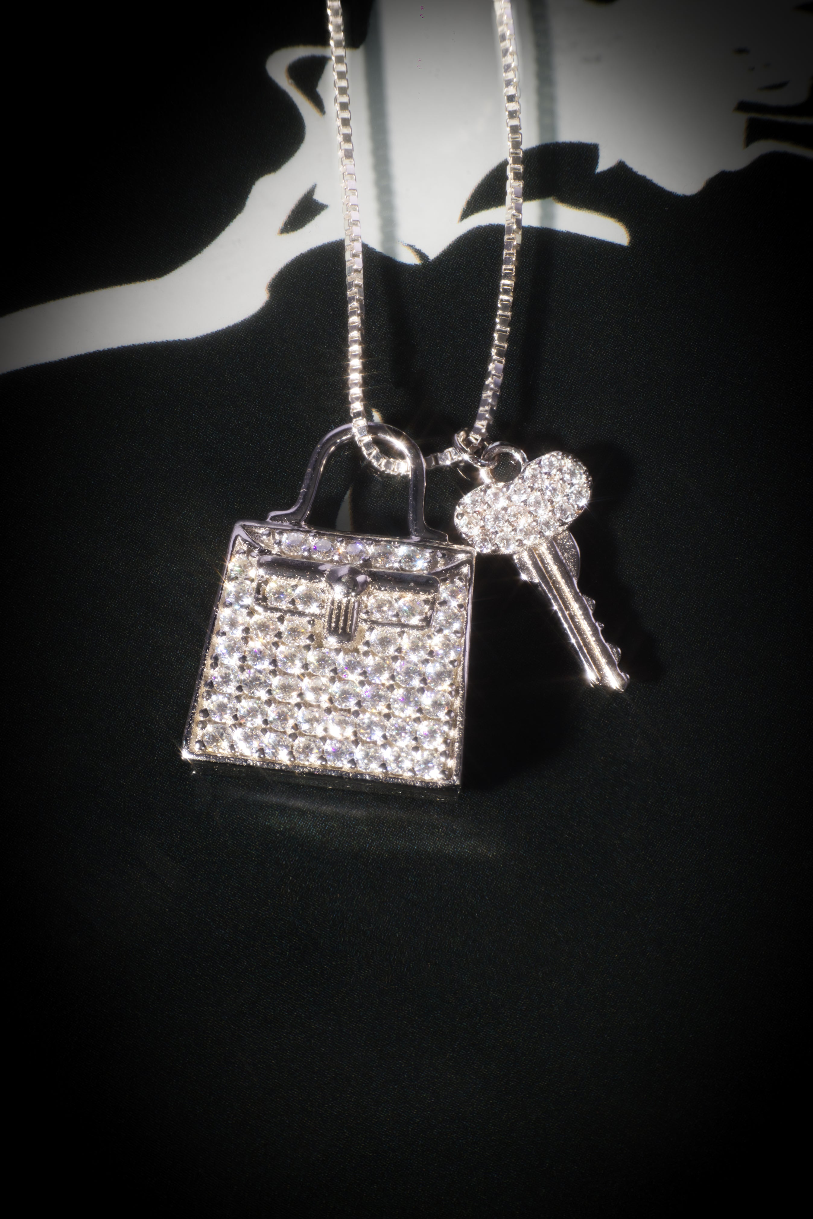 The "LOCKED IN" 14K White Gold Pendant