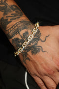 "PIG NOSE" 14K Yellow Gold Bracelet With Diamonds