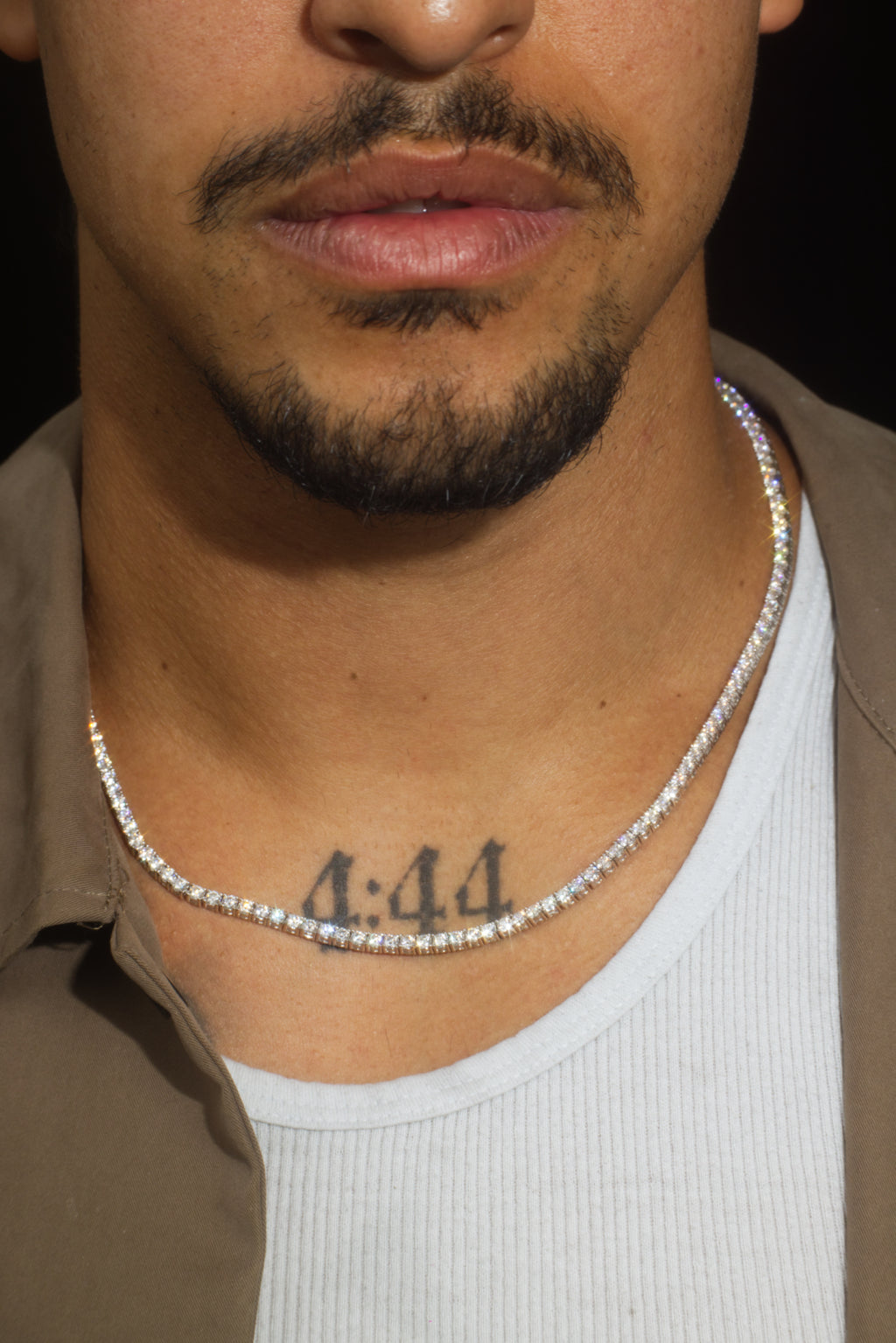14K White Gold Diamond Tennis Necklace