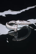 The "CLOU" White Gold Full Diamond Nail Ring