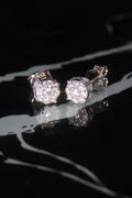 Nova White Gold Moissanite Cluster Earrings – 14K White Gold Plated Sterling Silver
