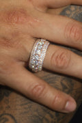 Glacier Moissanite Band Ring – 14K Rose Gold Plated Sterling Silver