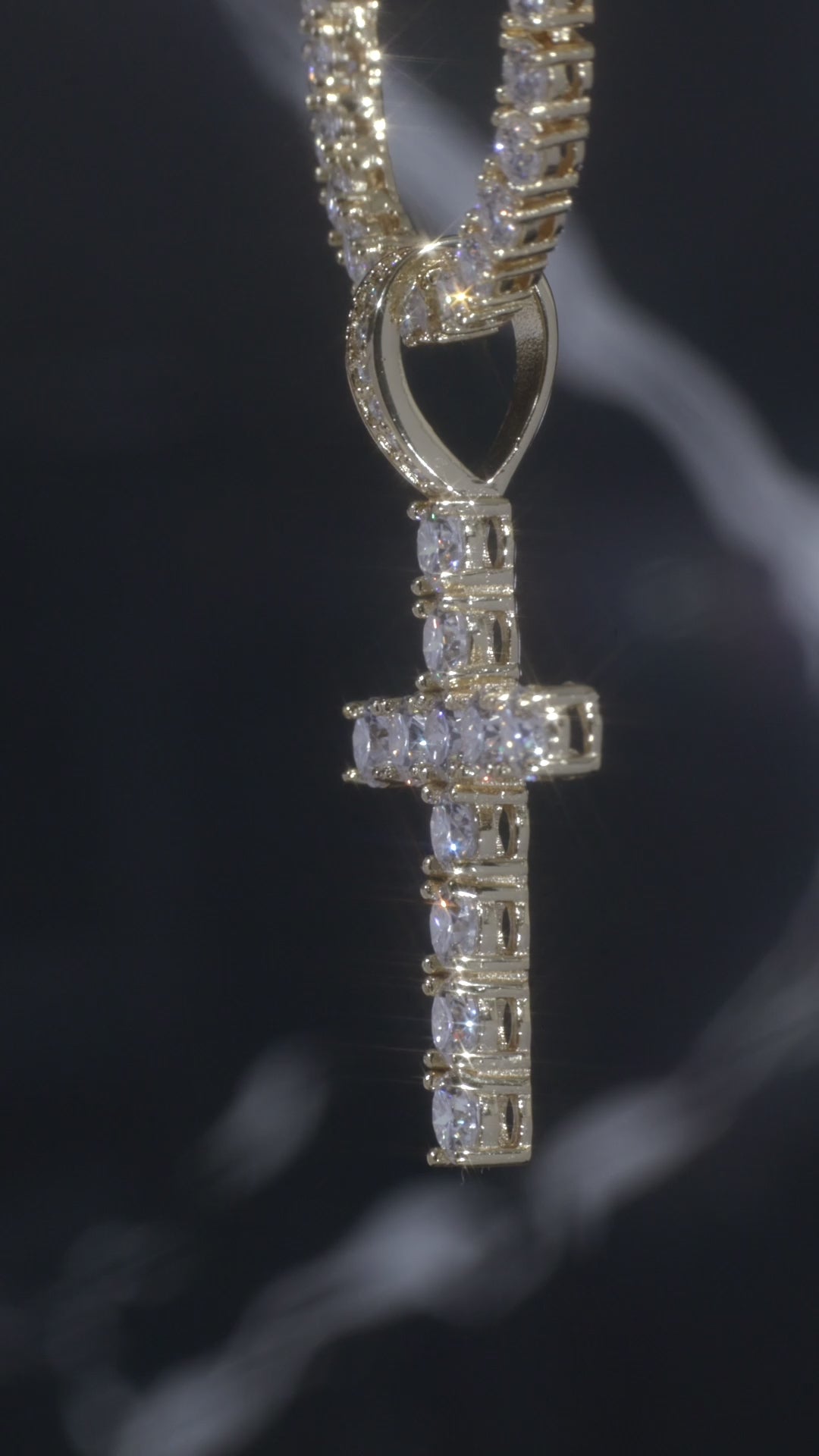 The "APOLLO'S FAITH" Cross 14K Yellow Gold With Diamonds