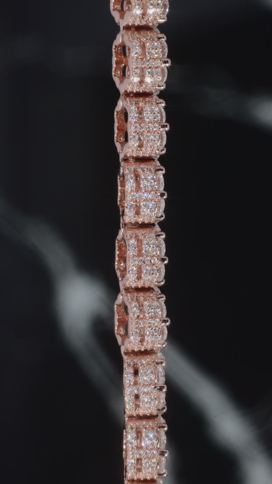 14K Rose Gold Flower Bracelet