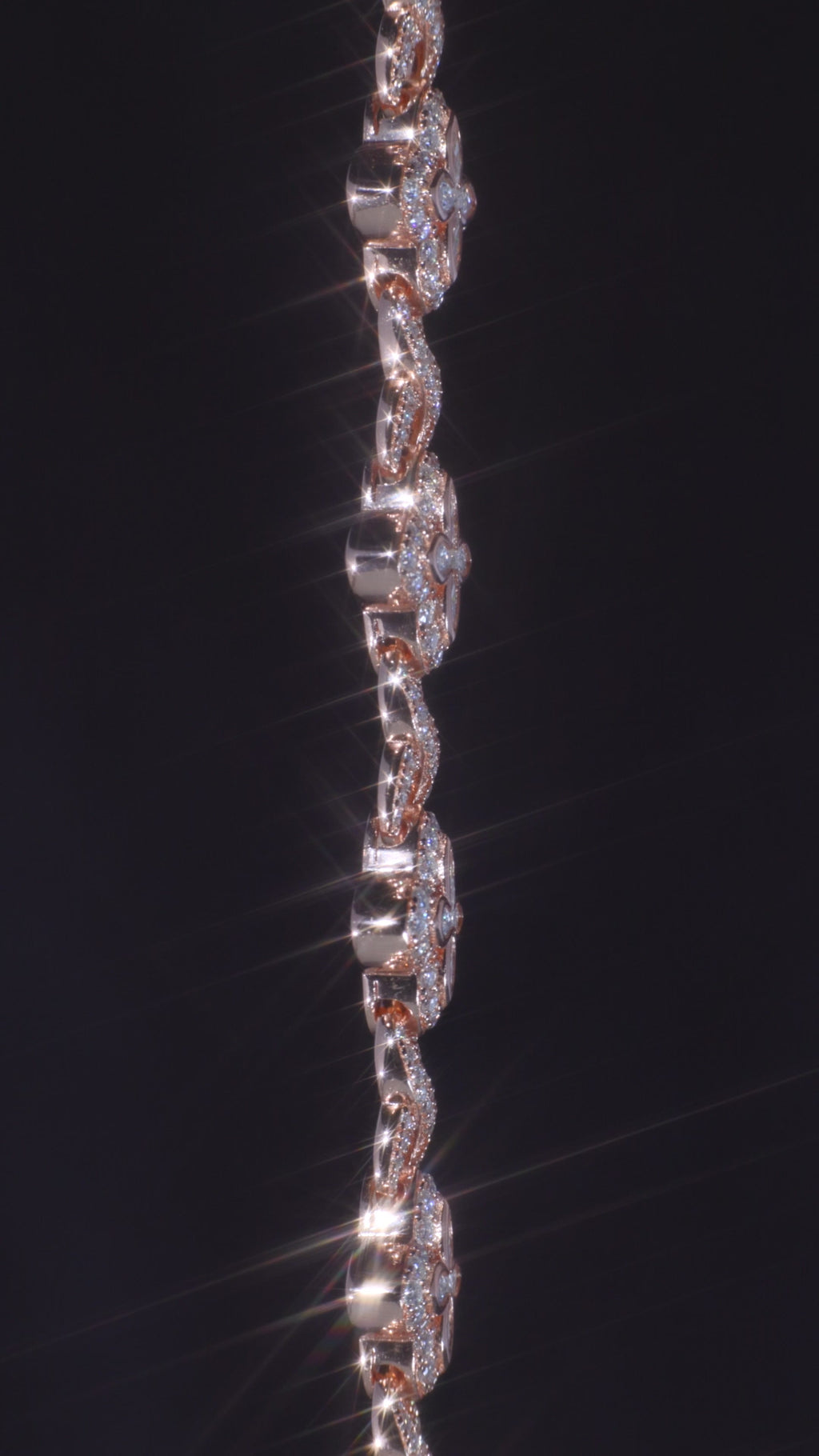 The "FORTUNA" 14K Rose Gold Clover Bracelet