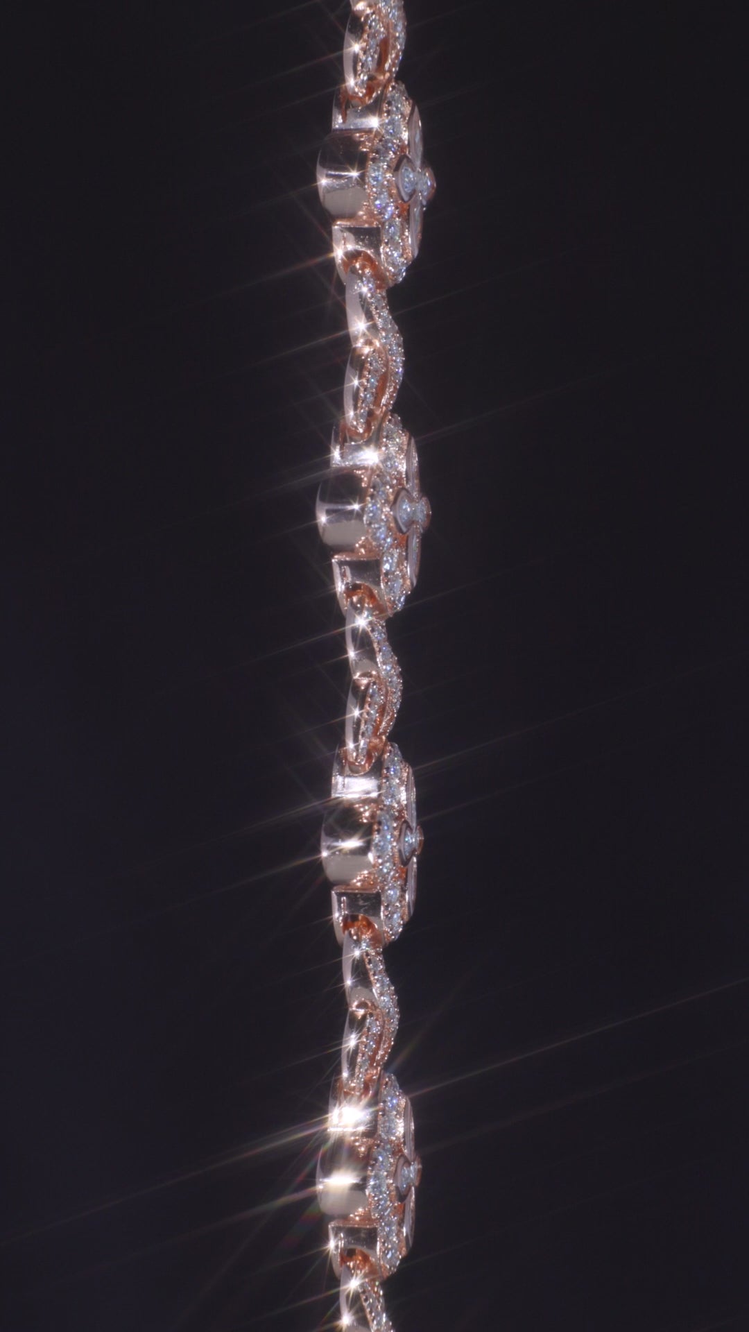 The "FORTUNA" 14K Rose Gold Clover Bracelet