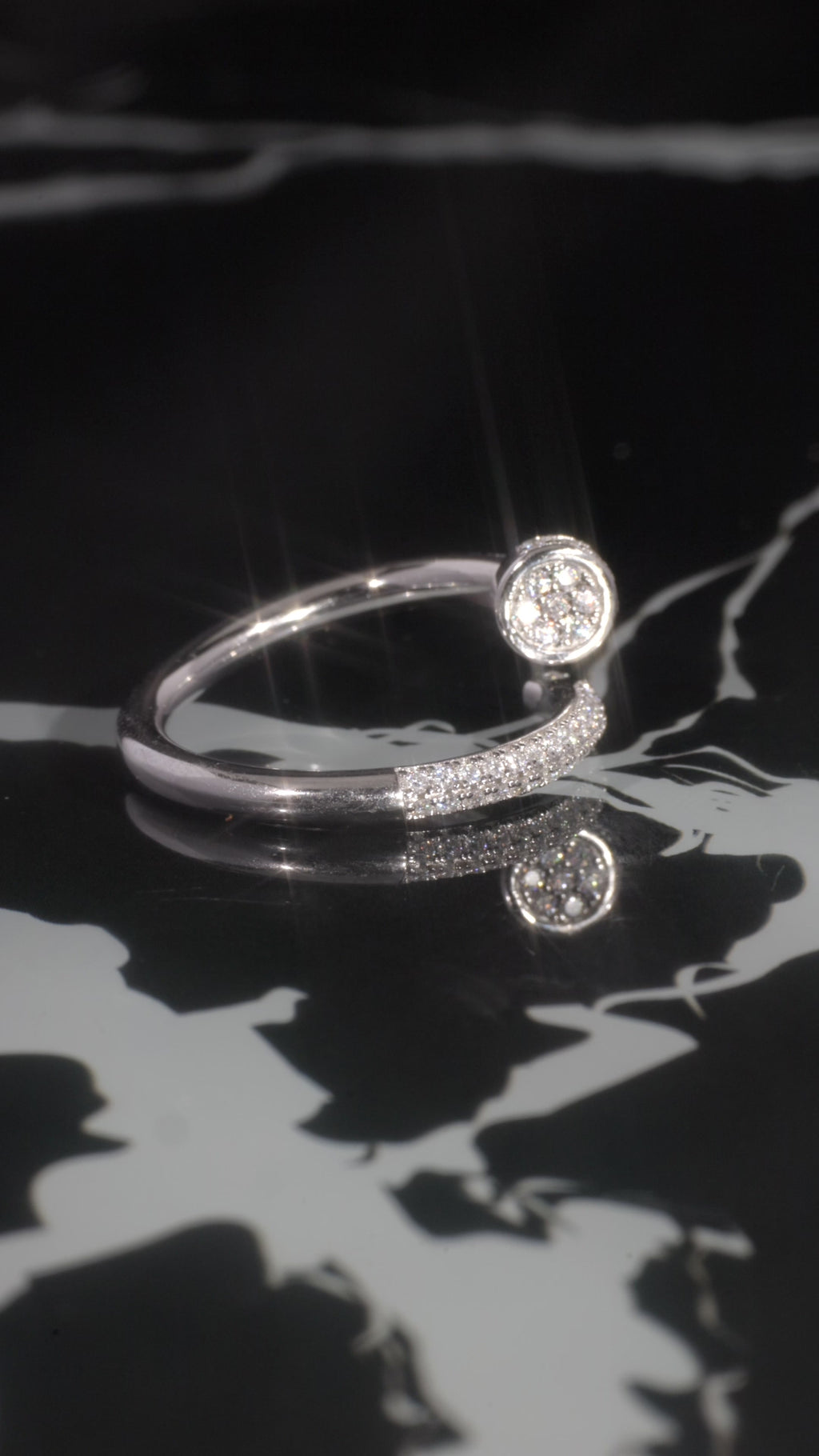 Size 11 Screw Moissanite Ring – 14K White Gold Plated Sterling Silver